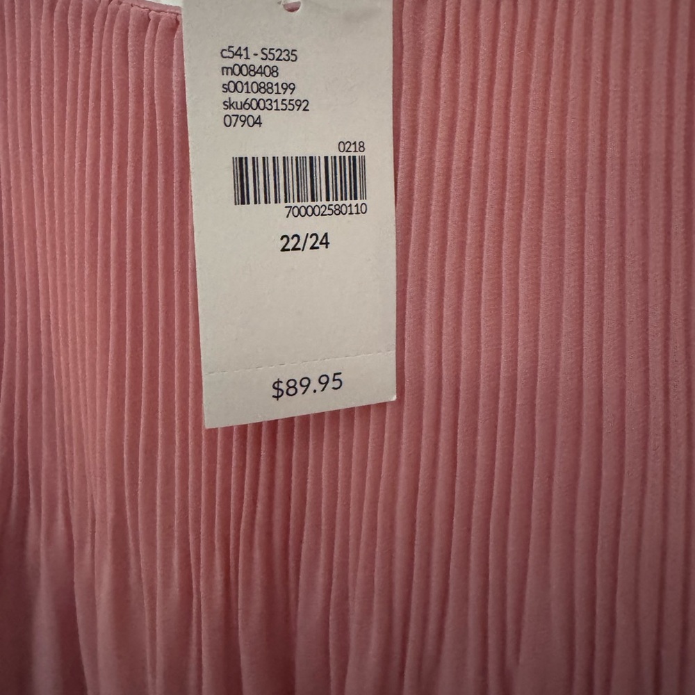 Lane Bryant Pink and Black Pleated Sundress - Picture 4 of 8